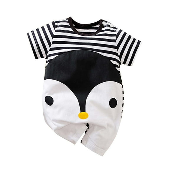 Romper For Boys Baby Children Print Summer Short Sleeve Clothes Rompers 3 Months-6 Months