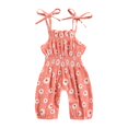 thumbnail image 1 of Romper Sleeveless Daisy Girls Printed Jumpsuit Baby Strap Girls Jumpsuit Romper Leisure Child Daily Wear, 1 of 4