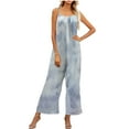 thumbnail image 1 of Romper for Women Casual Printed Spaghetti Straps Boho Wide Leg Pants Jumpsuit Loose Comfy Summer Beach Jumpsuit Ladies Clothes, 1 of 9