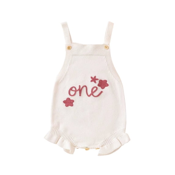 Rompers for Girls Cute Cartoon Sleeveless Square Neck Unisex Infant Basic Tank Bodysuit Birthday Commemorative Photo Outfit