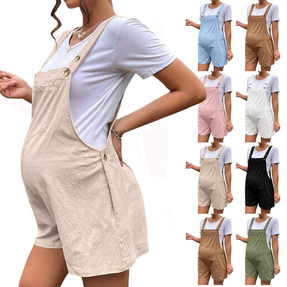 Rompers for Women 2026 Fashion Ribbed Knit Jumpsuit Scoop Neck Loose Outfit Wide Leg Summer One Piece Shortalls Beige L