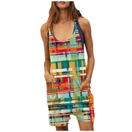 Casual Plaid Pocket U Neck Loose Jumpsuits Casual Plaid Pocket U Neck Loose Jumpsuits