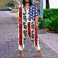thumbnail image 1 of Rompers for Women Summer Wide Leg National Flag V-Neck Short Sleeve Rompers,Rompers Fashion Jumpsuits With Pockets Shorts, 1 of 5