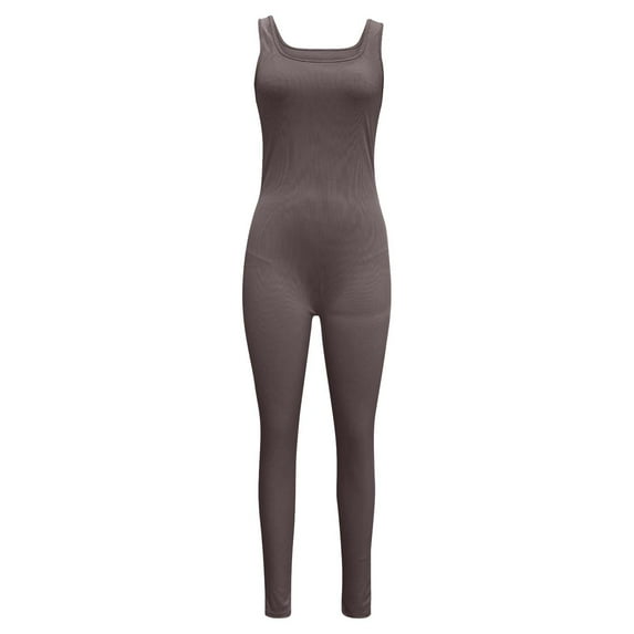 Rompers for Women Yoga Rompers Ribbed Bodysuit for Women, Sleeveless Shapewear, Body Sculpting Rompers for Women Casual