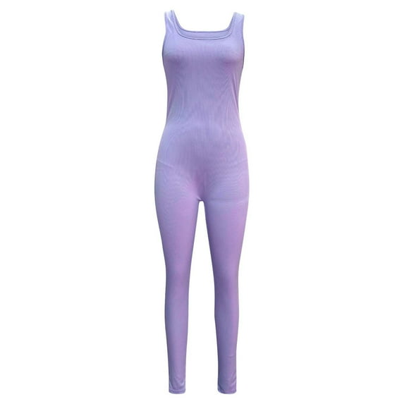 Rompers for Women Yoga Rompers Ribbed Bodysuit for Women, Sleeveless Shapewear, Body Sculpting Rompers for Women Casual