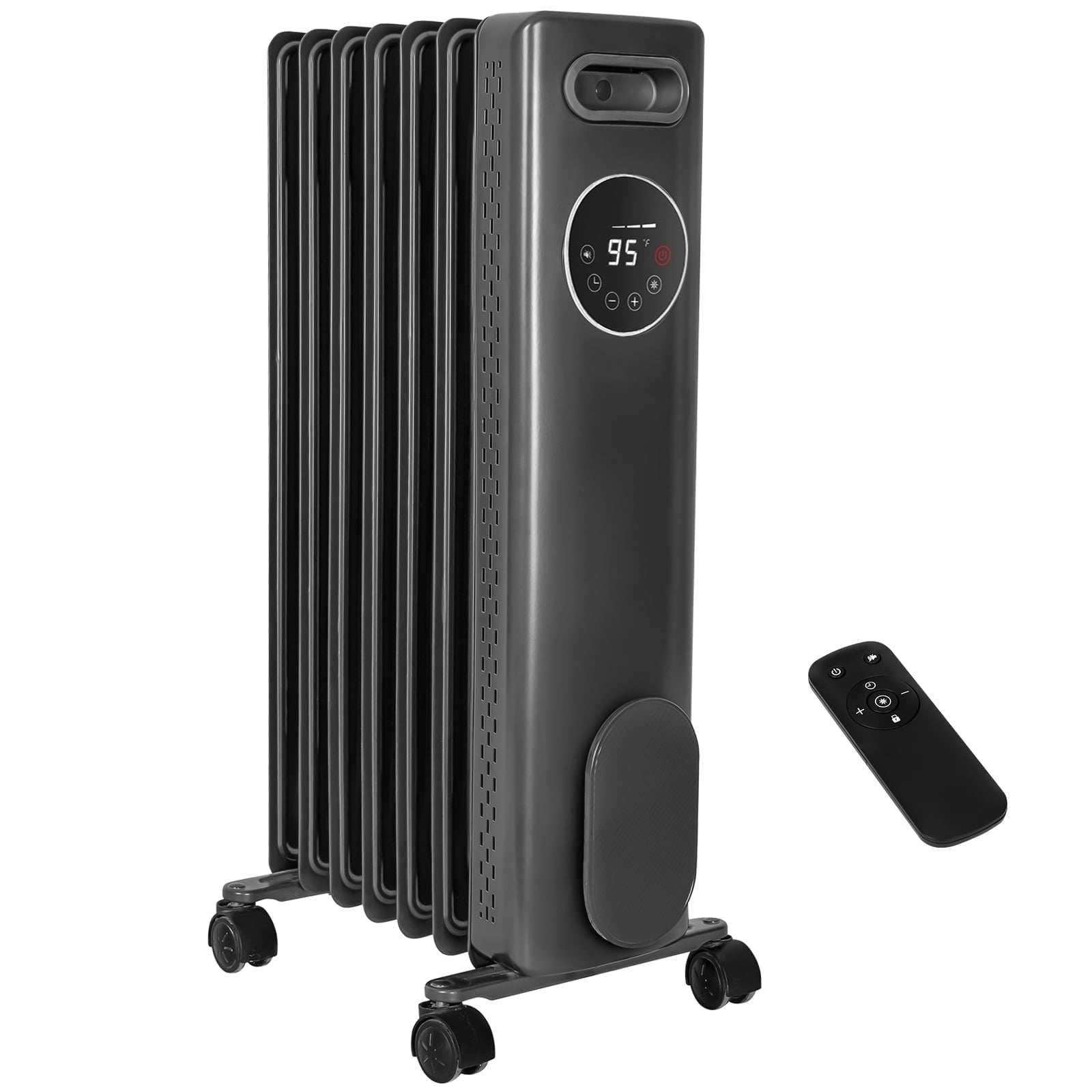 Remote Fill Radiator Romswi Oil Filled Radiator, with 4 Modes, Portable Electric heater with ...