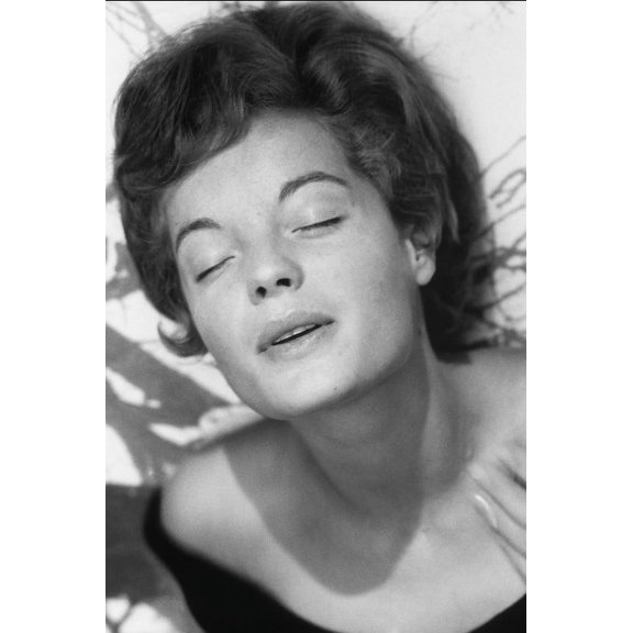 Romy Schneider stunning b/w vintage glamour portrait 24x36 Poster