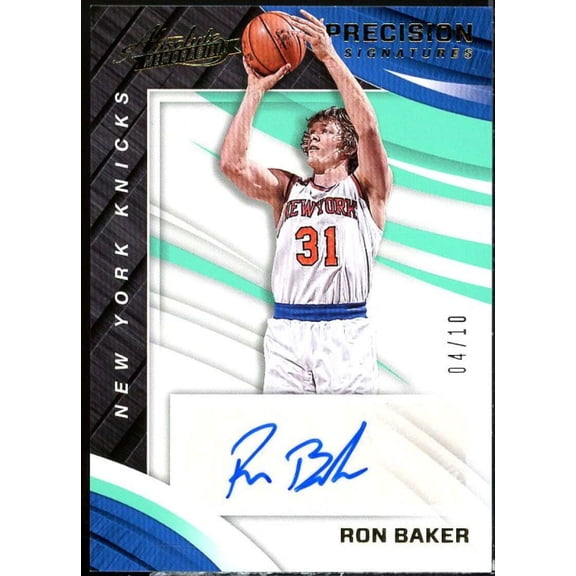 Ron Baker Card 2017-18 Absolute Memorabilia Precision Signatures Aqua #5