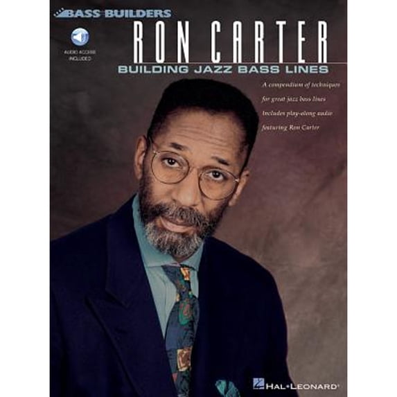Pre-Owned Ron Carter - Building Jazz Bass Lines | Online Audio Access Included | Bass Instructional Sheet Music for Improvisation | Jazz Bass Method with Practice Tracks | Play-Along Bass Guitar Book, 978079358