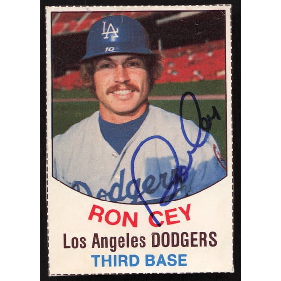 Ron Cey Autographed 1977 Hostess Card #89 Los Angeles Dodgers SKU #258715