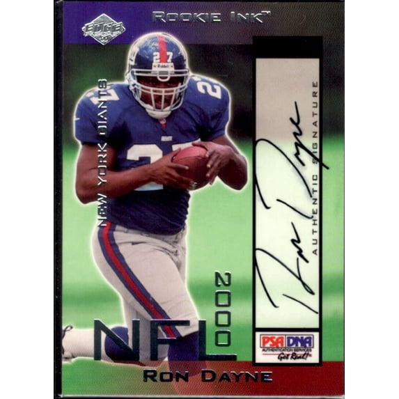 Ron Dayne Card 2000 Collector's Edge Odyssey Rookie Ink #RD