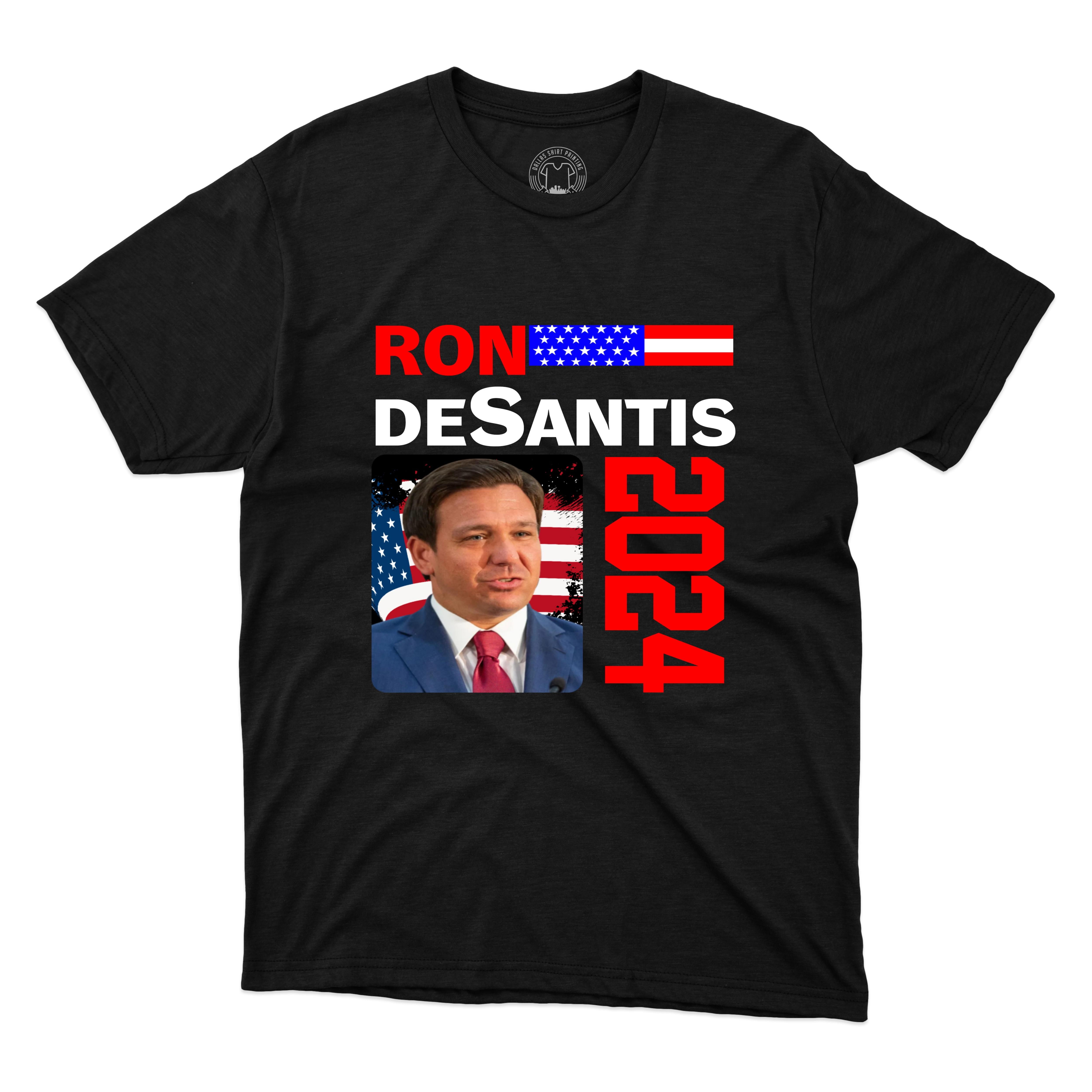 Ron DeSantis 2025 USA Flag Presidential Election Unisex Vote Printed T
