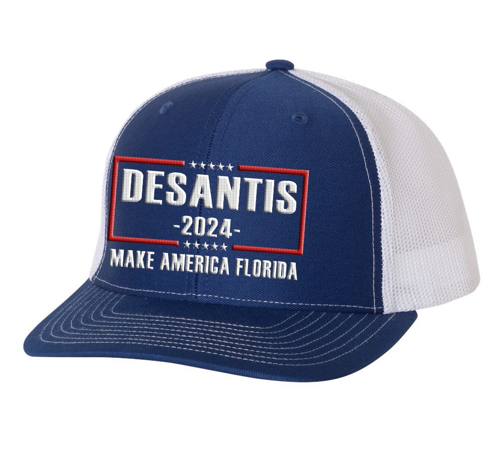Ron Desantis 2024 Make America Florida Mens Embroidered Mesh Back