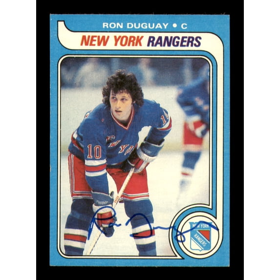 Ron Duguay Autographed 1979-80 Topps Card #208 New York Rangers SKU #251342