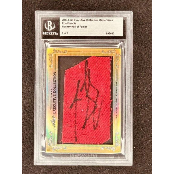 Ron Francis 2013 Leaf Masterpiece Cut Signature certified autograph card 1/1 JSA Pittsburgh Penguins