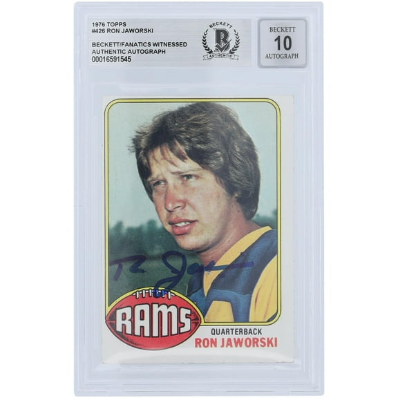 Ron Jaworski Los Angeles Rams Autographed 1976 Topps #426 Beckett Fanatics Witnessed Authenticated 10 Rookie Card - Fanatics Authentic Certified
