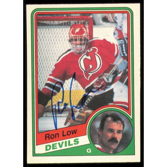 Ron Low Autographed 1984-85 O-Pee-Chee Card #115 New Jersey Devils SKU #254982
