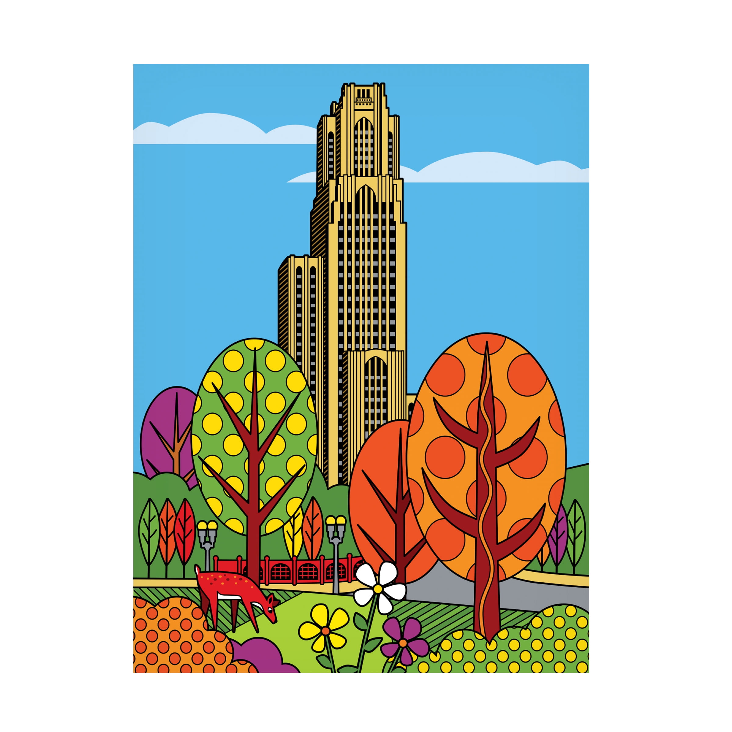Ron Magnes 'Cathedral Of Learning Pittsburgh' Canvas Art