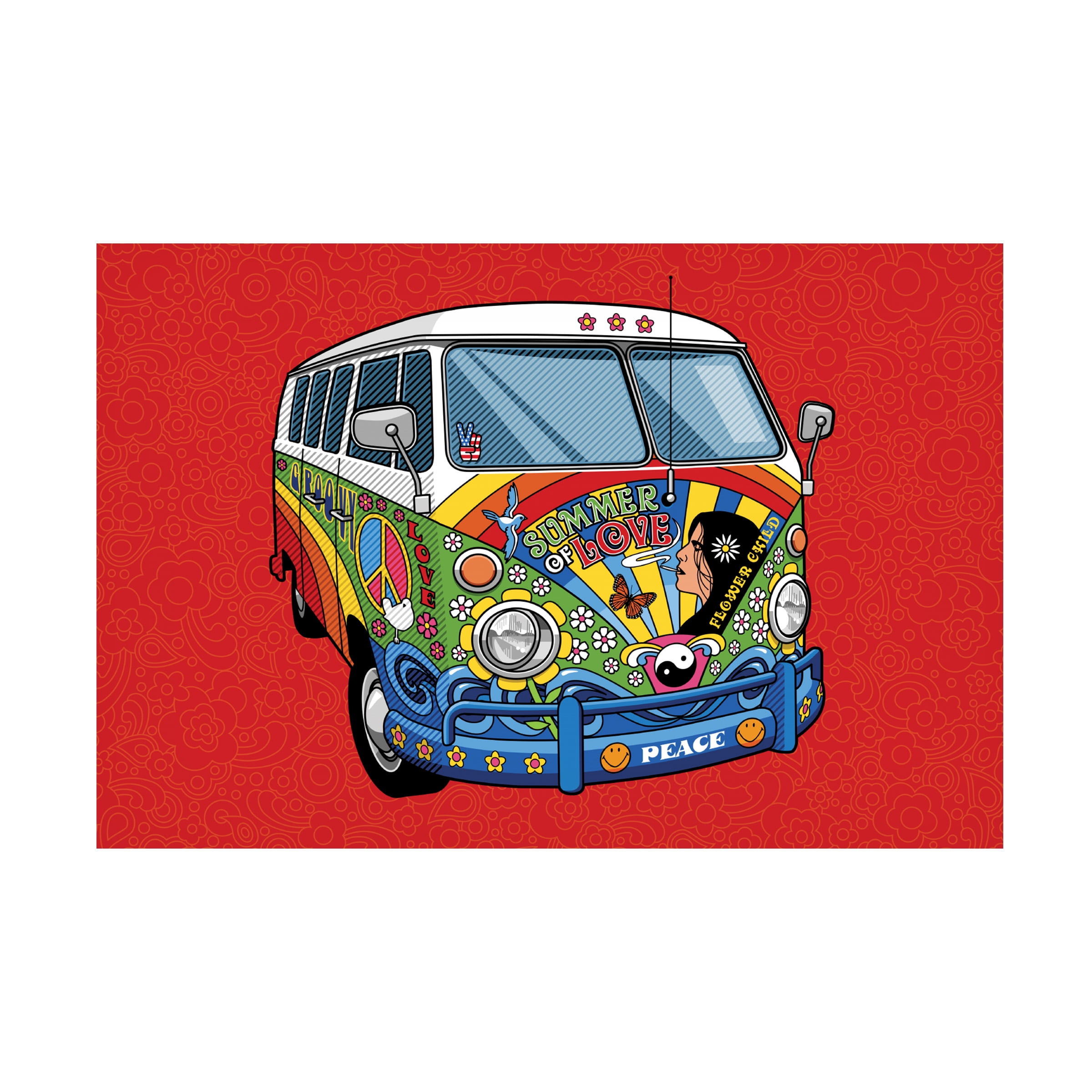 Ron Magnes 'Sixties VW Hippy Van' Canvas Art