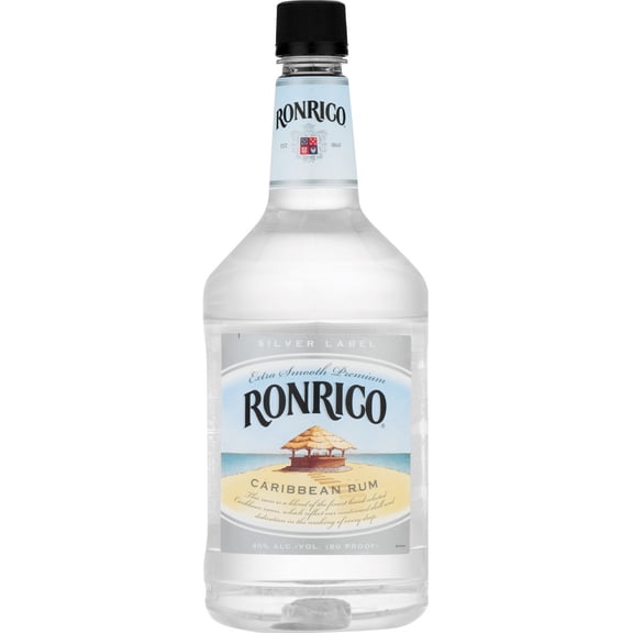 Ronrico Silver Label Light Rum, 1.75 L PET Bottle, 40.0% ABV