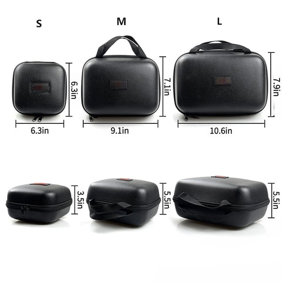 Ron Shockproof Spinning Baitcasting Reel Bag : Waterproof EVA Hard Shell Double Sided Egg Crate Foam Lined Organizer for Outdoor Fishing Tackle Storage for Adults Men Women