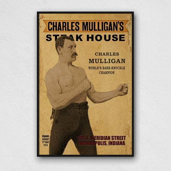 Ron Swanson Charles Mulligans Steakhouse Parks & Rec Poster Home Decor Office Wall Art