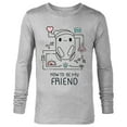 thumbnail image 1 of Ron’s Gone Wrong B-Bot How To Be My Friend Standard - Long Sleeve T-Shirt for Men – Customized-Athletic Heather, 1 of 5