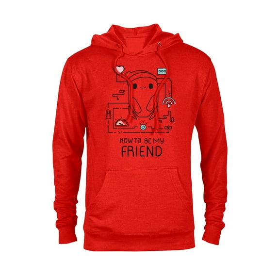 Ron’s Gone Wrong B-Bot How To Be My Friend Standard - Pullover Hoodie for Adults – Customized-Red Heather