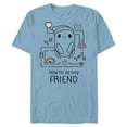 thumbnail image 1 of Ron’s Gone Wrong B-Bot How To Be My Friend Standard - Short Sleeve Blended T-Shirt for Adults – Customized-Celadon Snow Heather, 1 of 5