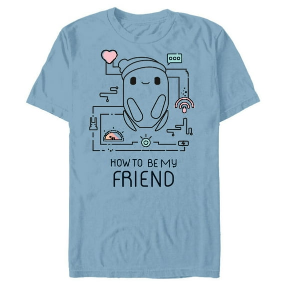 Ron’s Gone Wrong B-Bot How To Be My Friend Standard - Short Sleeve Blended T-Shirt for Adults – Customized-Celadon Snow Heather