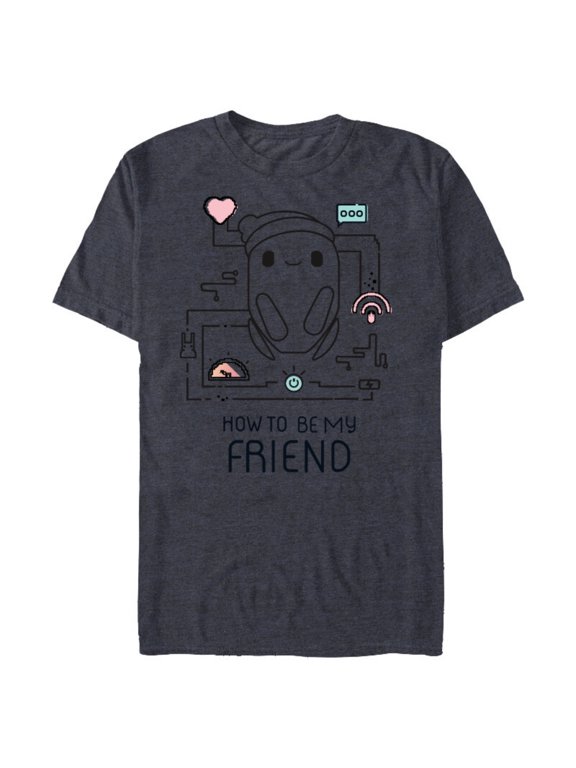 Ron’s Gone Wrong B-Bot How To Be My Friend Standard - Short Sleeve Blended T-Shirt for Adults – Customized-Denim Snow Heather