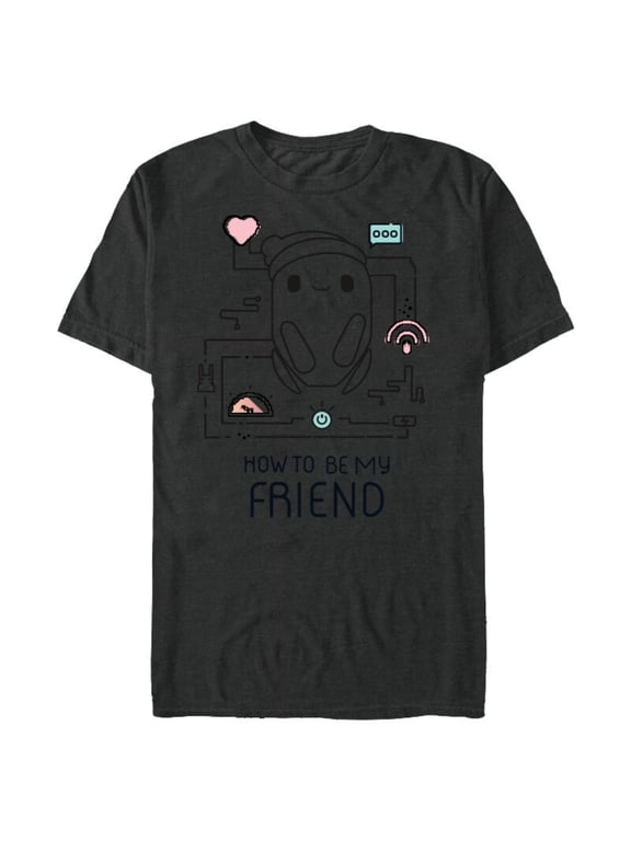 Ron’s Gone Wrong B-Bot How To Be My Friend Standard - Short Sleeve Blended T-Shirt for Adults – Customized-Graphite Snow Heather