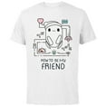 thumbnail image 1 of Ron’s Gone Wrong B-Bot How To Be My Friend Standard - Short Sleeve Cotton T-Shirt for Adults - Customized-White, 1 of 5