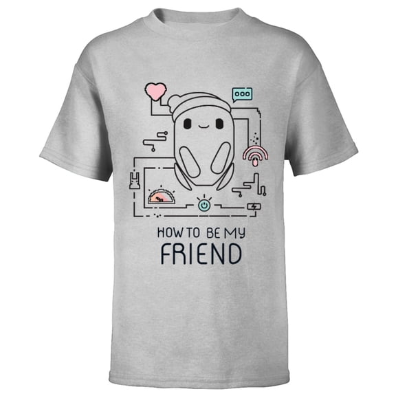 Ron’s Gone Wrong B-Bot How To Be My Friend Standard - Short Sleeve T-Shirt for Kids – Customized-Athletic Heather