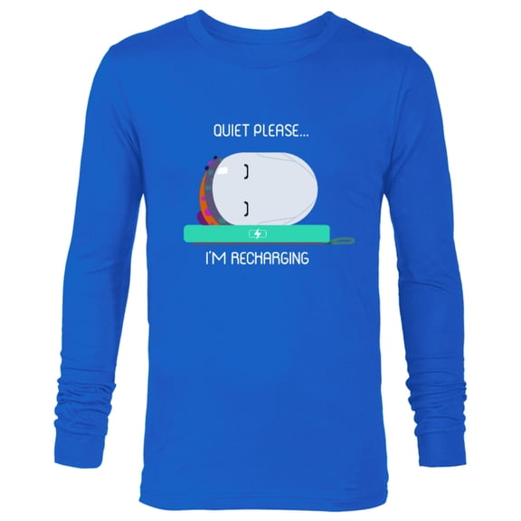 Ron’s Gone Wrong Quiet Please I’m Recharging Standard - Long Sleeve T-Shirt for Men – Customized-Royal