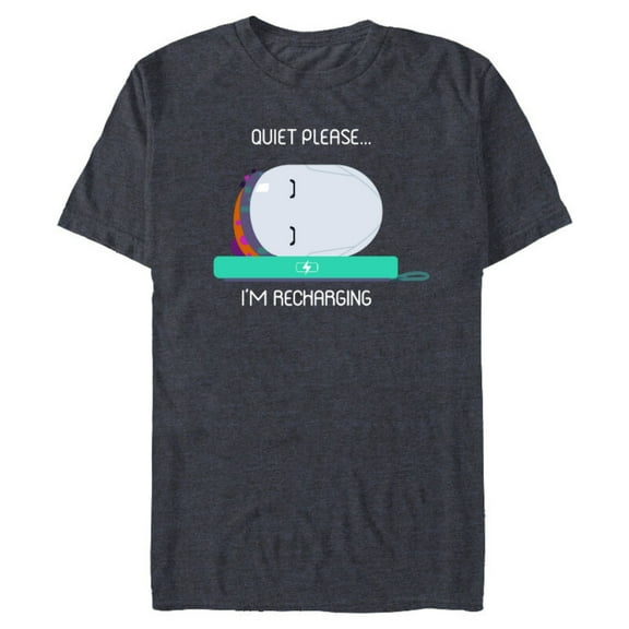 Ron’s Gone Wrong Quiet Please I’m Recharging Standard - Short Sleeve Blended T-Shirt for Adults – Customized-Navy Heather