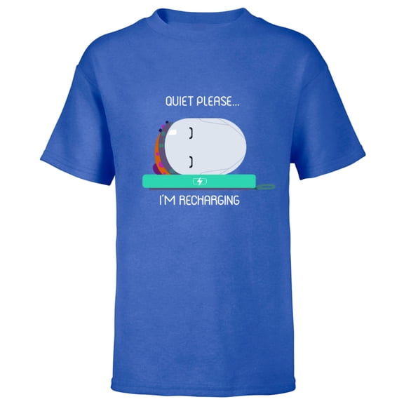 Ron’s Gone Wrong Quiet Please I’m Recharging Standard - Short Sleeve T-Shirt for Kids – Customized-Royal