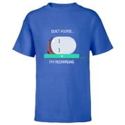 Ron s Gone Wrong Quiet Please I m Recharging Standard - Short Sleeve T-Shirt for Kids   Customized-Royal