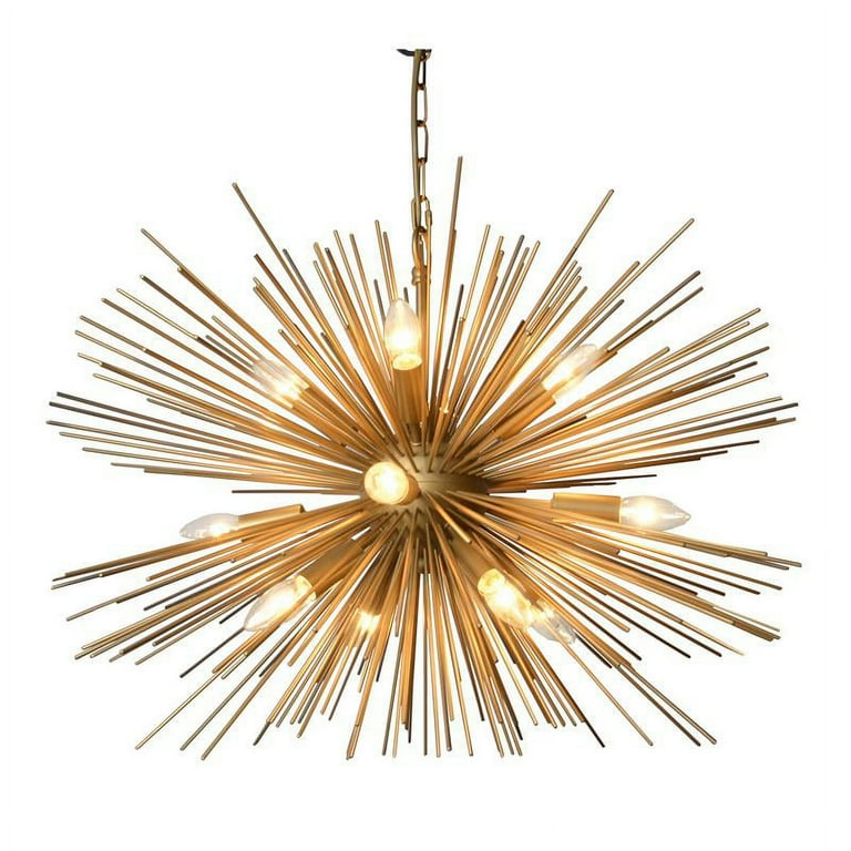 Rona 12 light Modern Metal Pendant Fixture in Gold