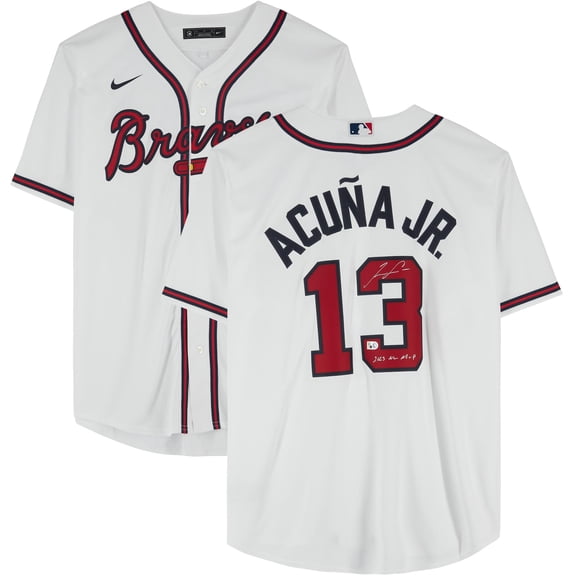 Ronald Acua Jr. Atlanta Braves Autographed White Replica Jersey with "2023 NL MVP" Inscription - Fanatics Authentic Certified