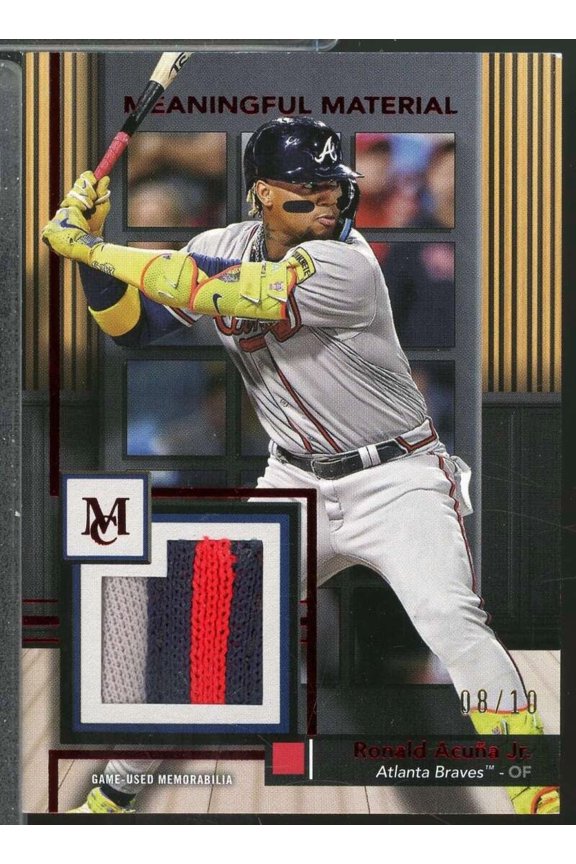 Ronald Acuna 2024 Topps Museum Coll Meaningful Material Relic Ruby (8/10) #RAJ