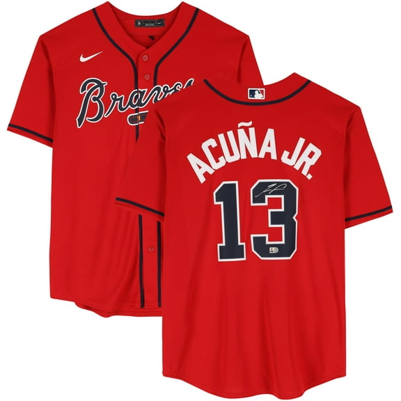 Ronald Acuna Jr. Atlanta Braves Autographed Red Replica Jersey - Fanatics Authentic Certified