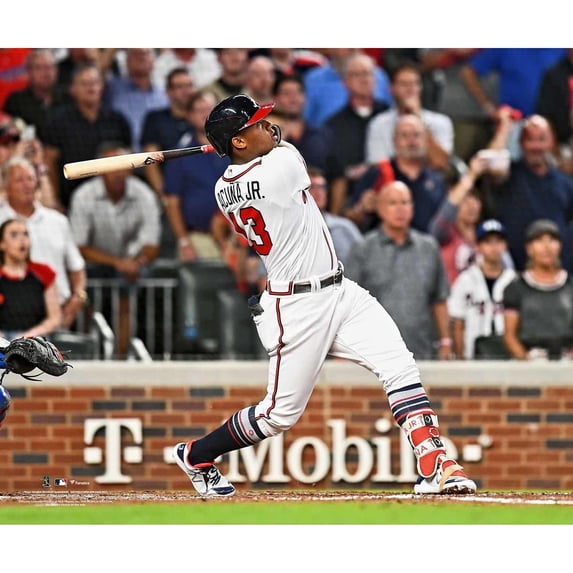 Ronald Acuna Jr. Atlanta Braves Unsigned Grand Slam Hit Photograph