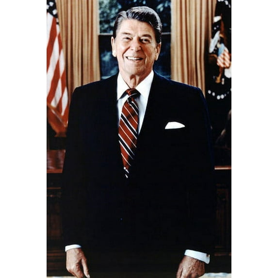 Ronald Reagan 24x36 Poster President of the United States in Oval Office
