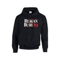 thumbnail image 1 of Ronald Reagan Bush '84 1984 Political Presidential Campaign Men's Hooded Sweatshirt Hoodie-Black-XXL, 1 of 4