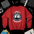 thumbnail image 1 of Ronald Reagan I Smell Commies Funny Retro Political Humor Sweatshirt V41229, up to size 5XL, 1 of 2
