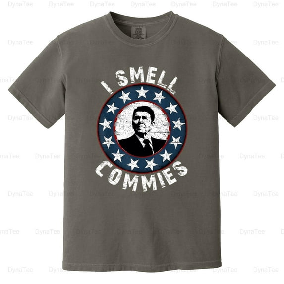 Ronald Reagan I Smell Commies Vintage Political Humor Quote Comfort Color T-Shirt V41229 Unisex, up to 4XL