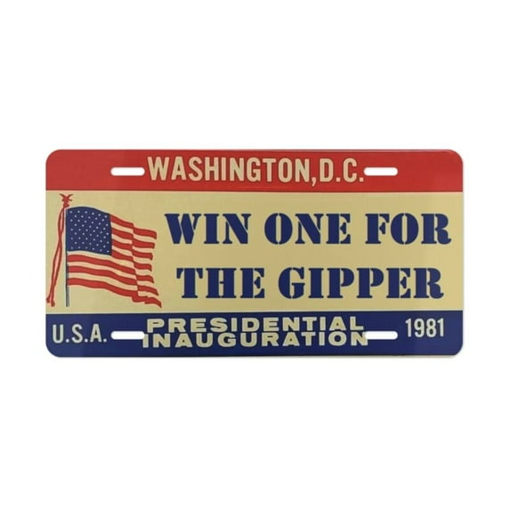 Ronald Reagan Inaugural License Plate Replica - Aluminum ( 12 inch x 6 inch )