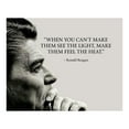 thumbnail image 1 of Ronald Reagan Quotes Wall Art - Make Them Feel The Heat, This American Political Patriotic Wall Decor Poster Print w/Reagan Silhouette Is Ideal for Home Decor,Offices & School Decor, 1 of 1