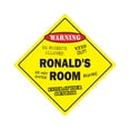 thumbnail image 1 of Ronald's Room Sign Crossing Zone Xing | Indoor/Outdoor | 12" Tall kids bedroom decor door children's name boy girl, 1 of 5